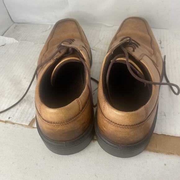 ECCO Men\'s Minneapolis Apron Toe Tie Oxford Size 8 EU 42 Brown Leather See Pics